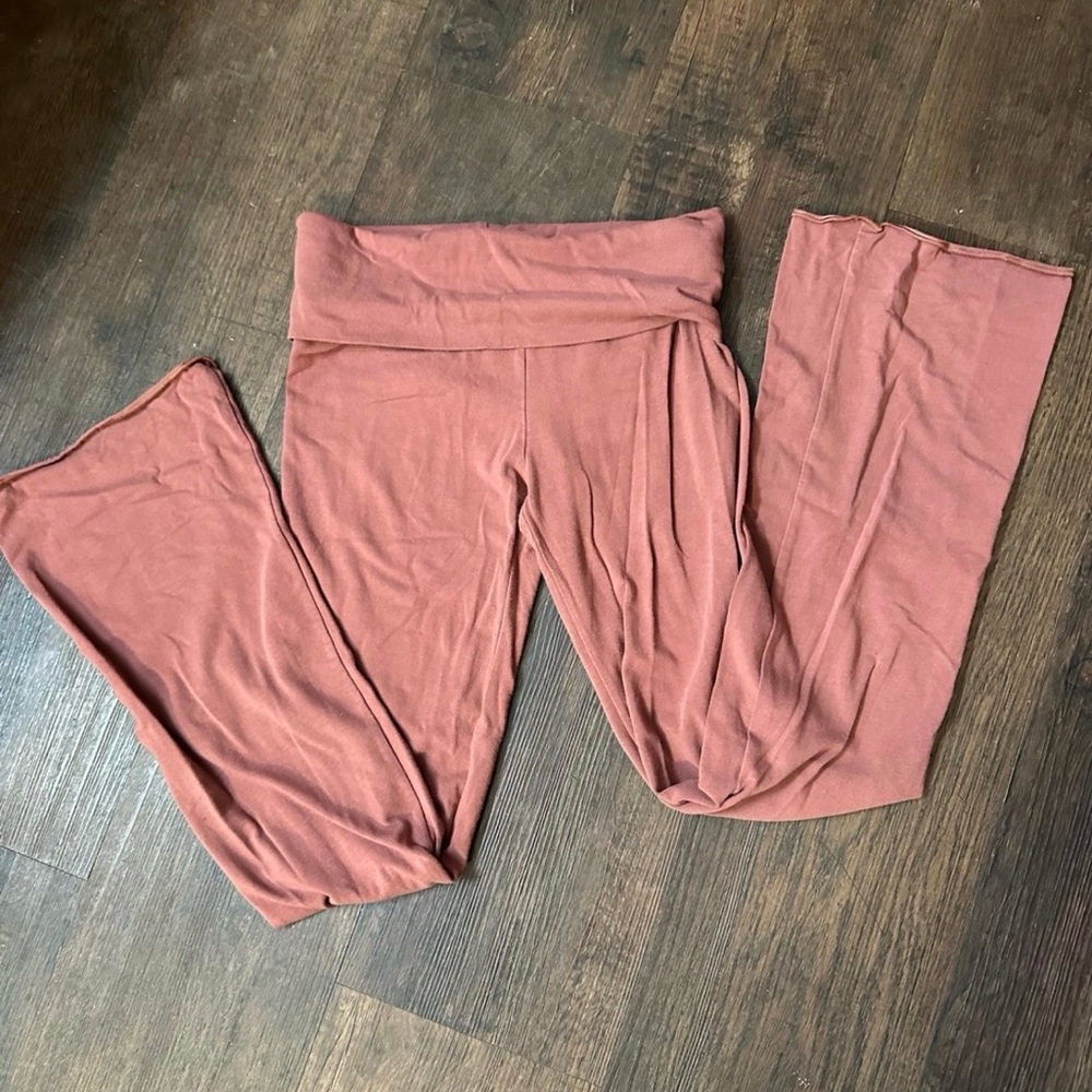 Fold-Over Waist Redwood skims Lounge Pants